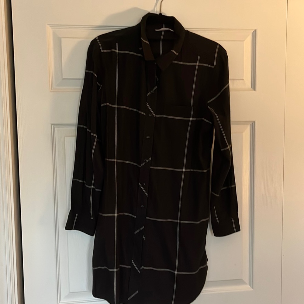 Athleta Flannel Shirt Dress